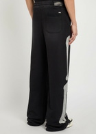 Amiri Amiri Bones Embroidered Cotton Sweatpants Black