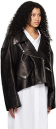 KIMHĒKIM Black Zip Leather Jacket
