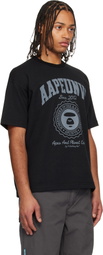 AAPE by A Bathing Ape Black Reversible Moonface College T-shirt