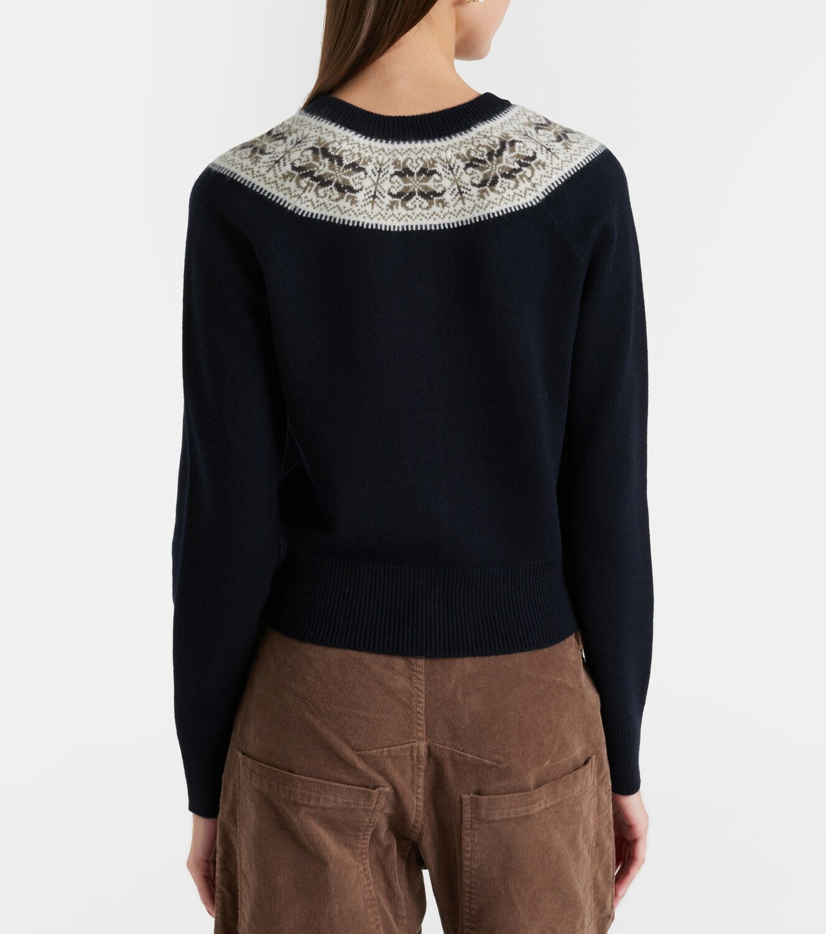 Nili Lotan Josefa Fair Isle cashmere cardigan