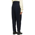 BED J.W. FORD Navy Wool Serge Trousers