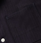 Maison Margiela - Indigo-Dyed Herringbone Denim Overshirt - Blue