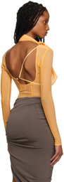 Jacquemus Orange Le Raphia 'Le Body Abanaba' Bodysuit