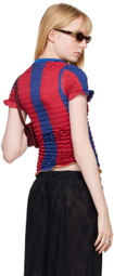 Conner Ives Red & Navy Football T-Shirt