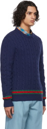 Gucci Navy Cable Sweater