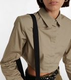 The Frankie Shop - Uma cropped cotton poplin shirt
