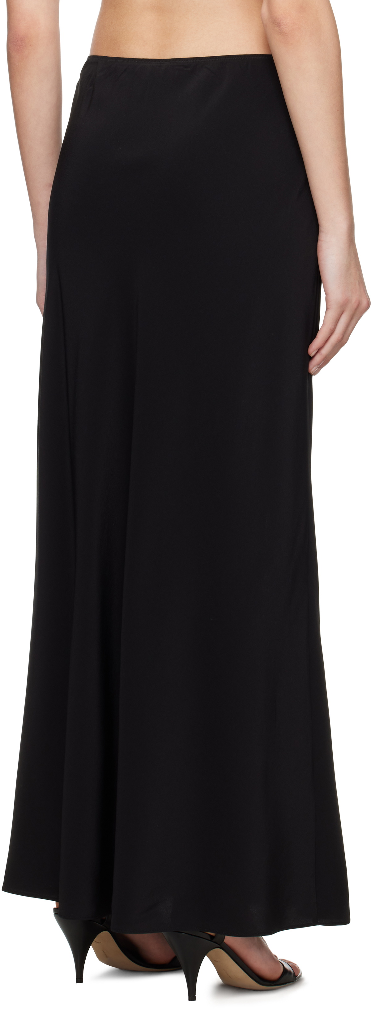 Matteau Black Bias Elastic Maxi Skirt