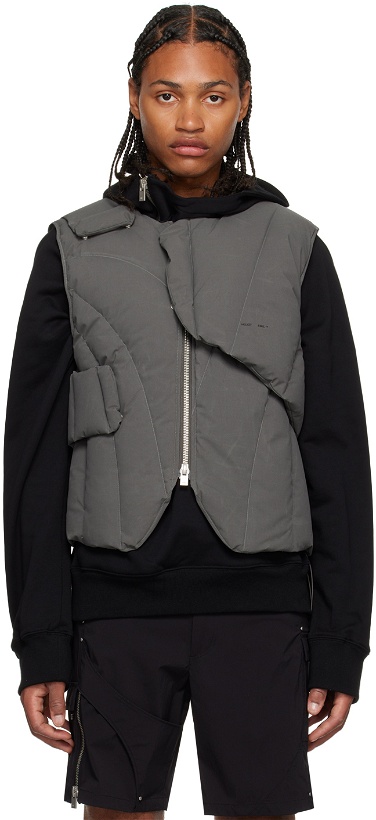 Photo: HELIOT EMIL Gray Layered Down Vest