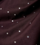 Oséree Embellished cotton and silk scarf