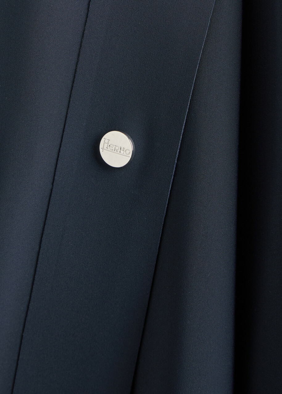 Herno High-neck Stretch-polyamide Coat Blue