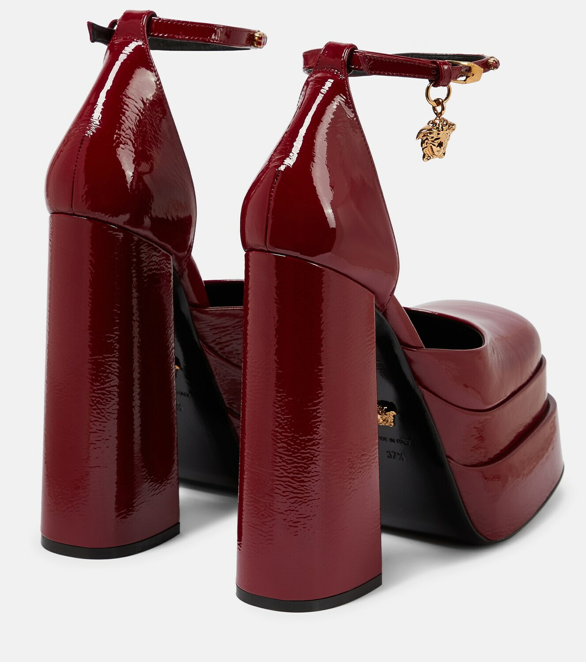 Versace - Medusa Aevitas patent leather platform pumps Versace