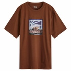 RASSVET Men's On Fire T-Shirt in Brown