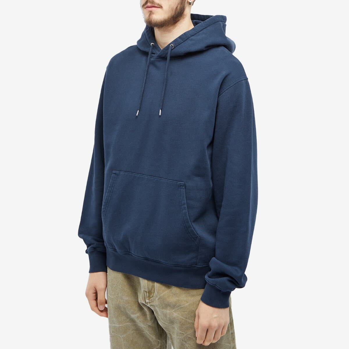 Colorful Standard Men's Classic Organic Popover Hoodie in NavyBlue