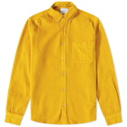 Portuguese Flannel Men's Lobo Button Down Corduroy Shirt in Mustard