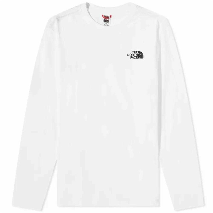 Photo: The North Face Men's Long Sleeve Red Box T-Shirt in Tnf White