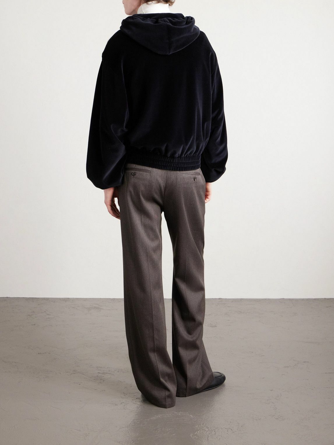 CELINE - Ethan Wide-Leg Wool-Gabardine Trousers - Brown