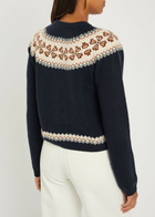 Frame Fair Isle Cashmere Cardigan Navy