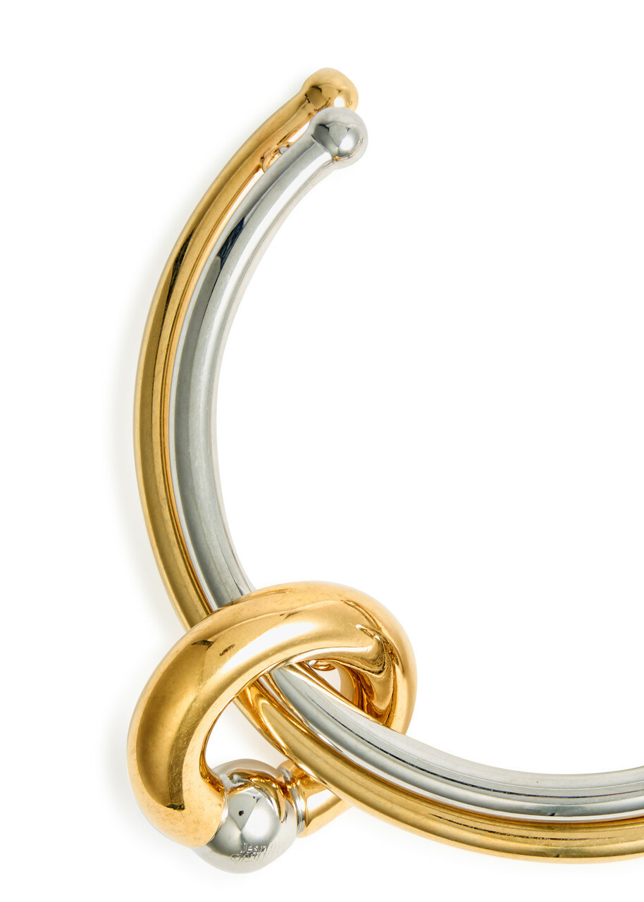 Jean Paul Gaultier Two-tone Layered Hoop-embellished Choker