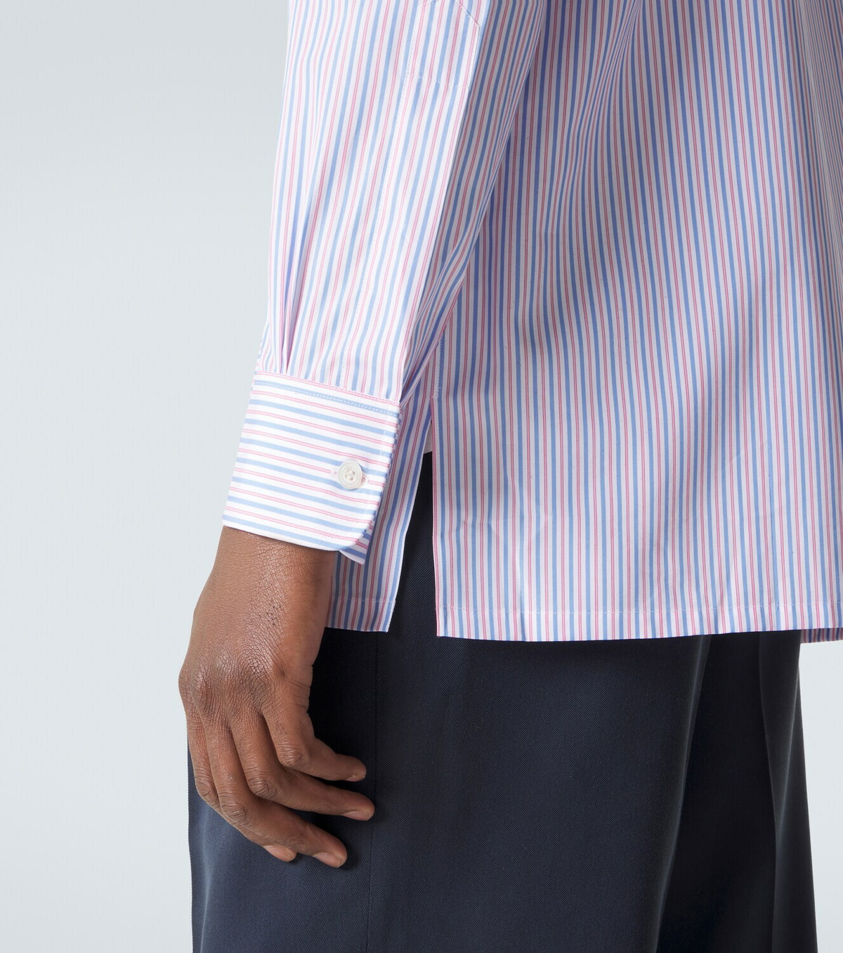 Charvet Striped cotton poplin shirt