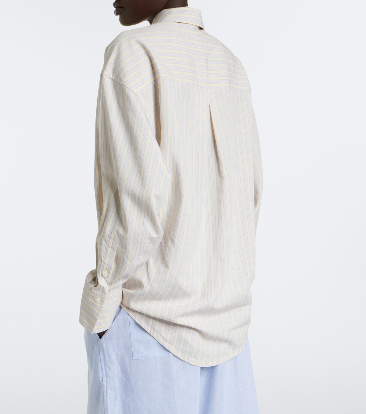 Toteme Striped oversized poplin shirt