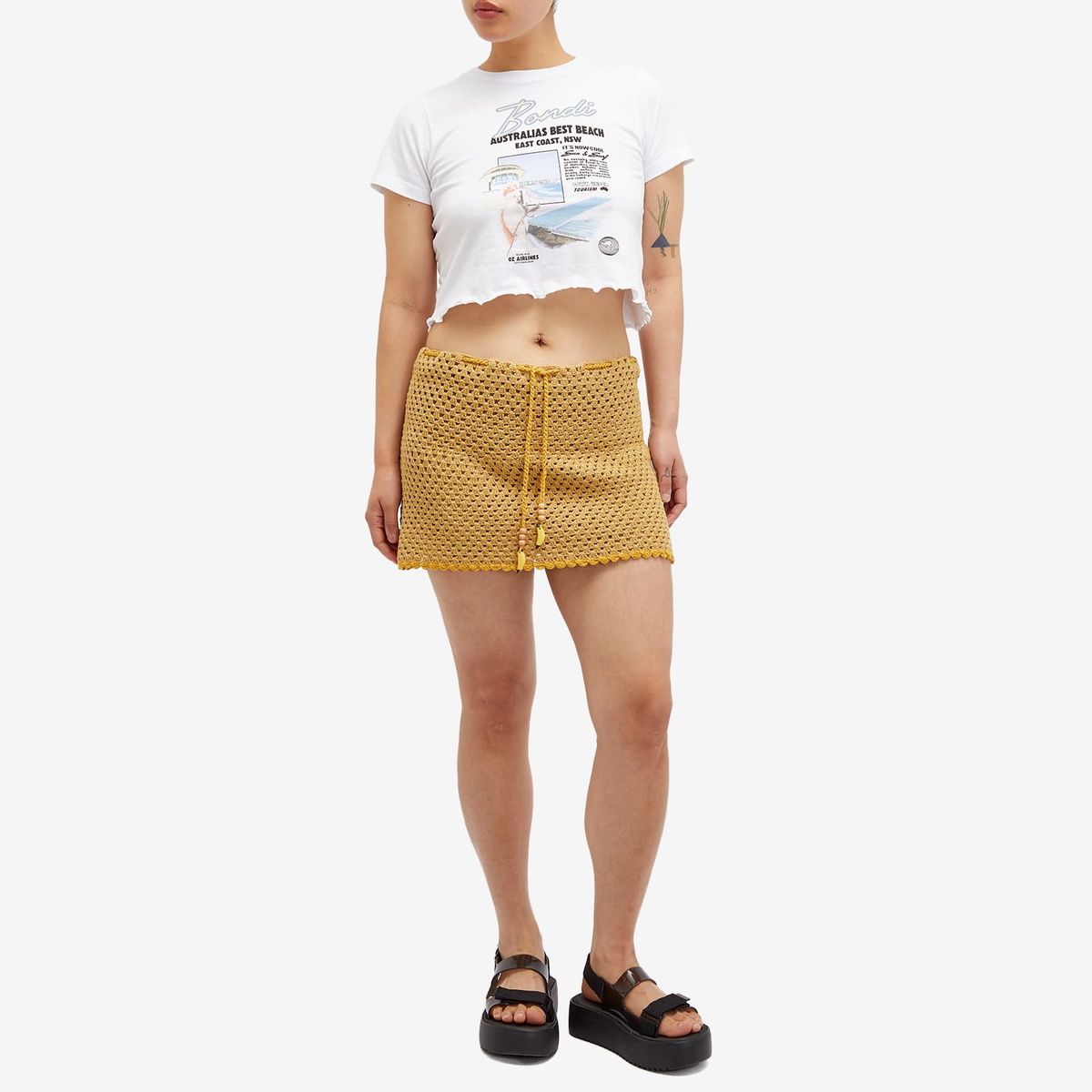It's Now Cool Women's The Mini Crochet Skirt in Na-Nas
