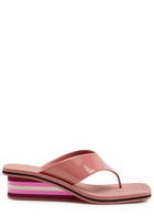 Chloe Swimming Cool 45 Patent Leather Wedge Sandals Pink