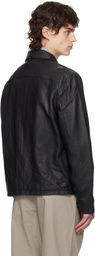 Polo Ralph Lauren Black Zip Leather Jacket