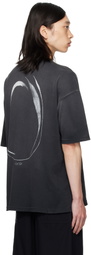 Ann Demeulemeester Black Dieter Infinite Feather Print T-shirt