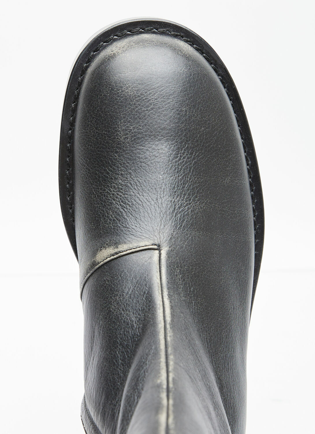 Courrèges Used Leather Zip Ankle Boots
