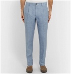 Tod's - Slim-Fit Tapered Washed-Linen Trousers - Light blue