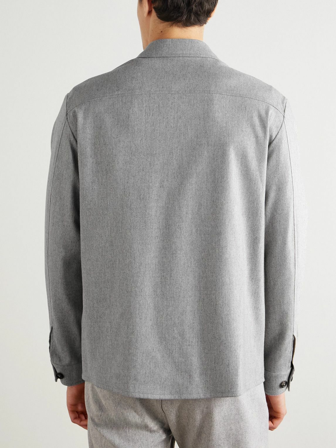 Eleventy - Wool-Blend Overshirt - Gray