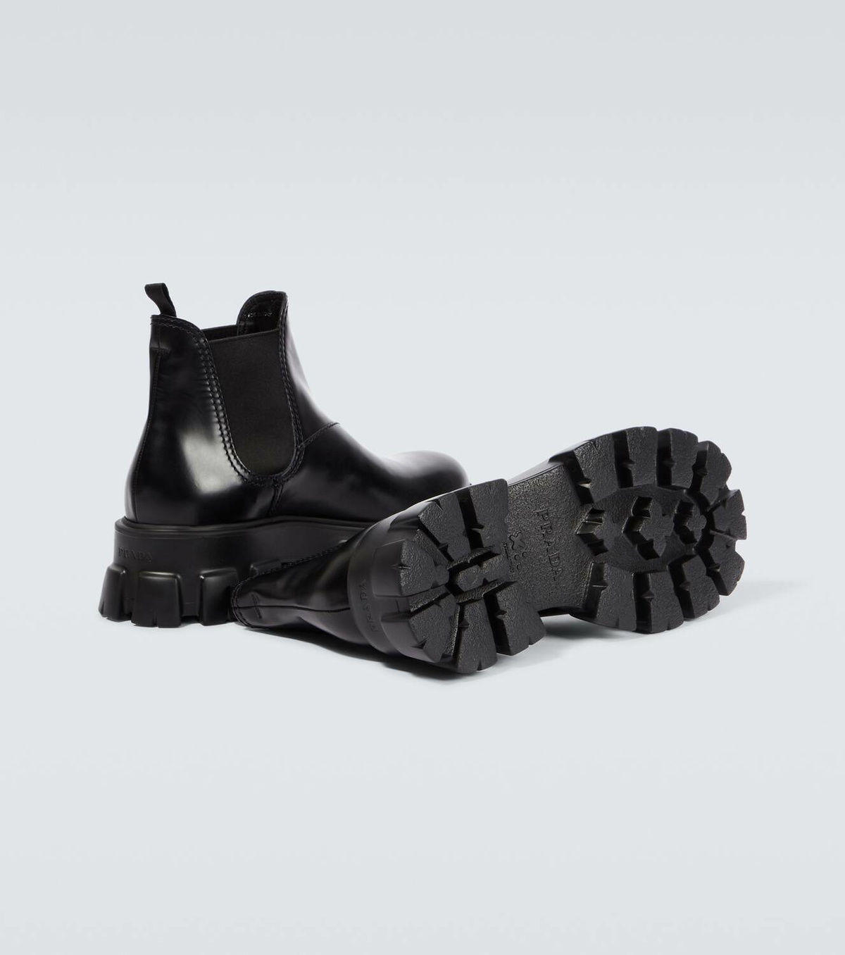 Prada Monolith leather Chelsea boots