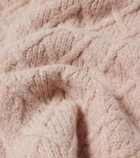 Moncler Embroidered alpaca-blend scarf