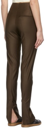 Matériel Tbilisi SSENSE Exclusive Brown Wool Slit Trousers