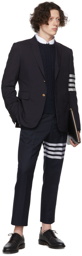 Thom Browne Navy Wool 4-Bar Sweater