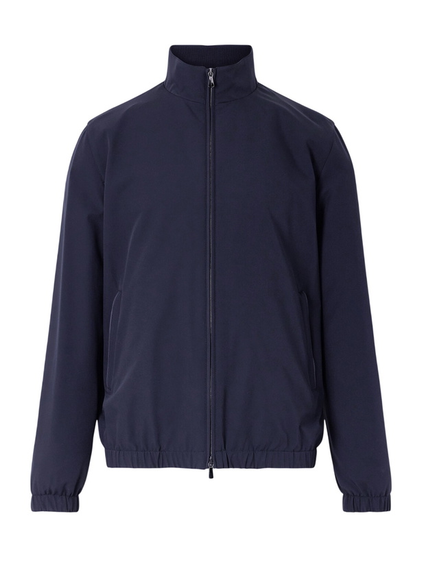 Photo: Thom Sweeney - Shell Bomber Jacket - Blue