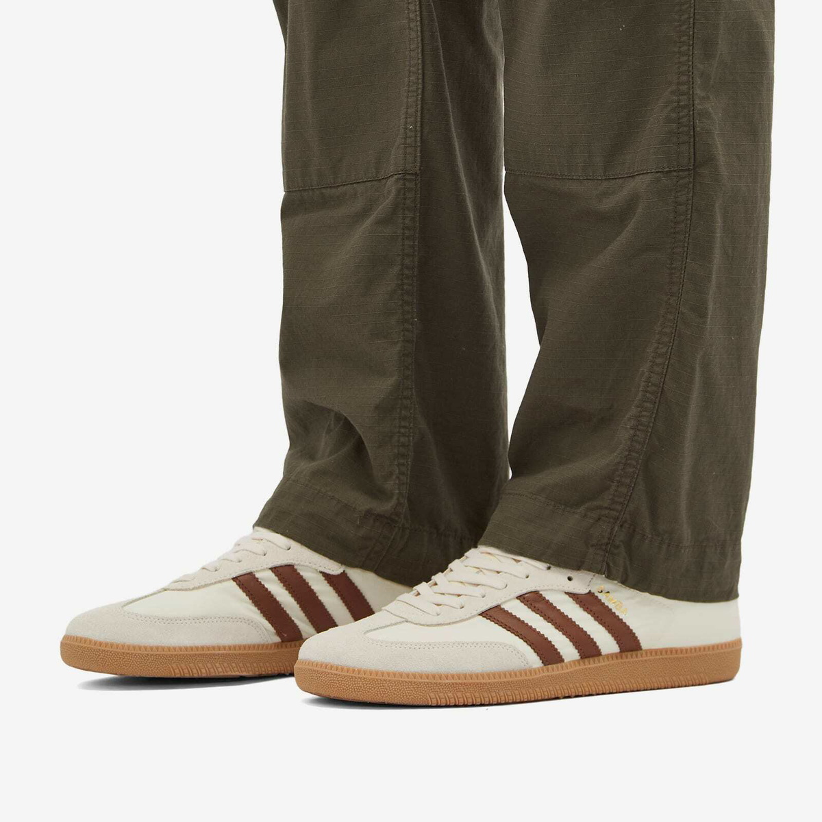 Adidas Men's Samba OG in Cream White/Preloved Brown/Wonder