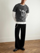 mfpen - Merch Cropped Printed Organic Cotton-Jersey T-Shirt - Gray