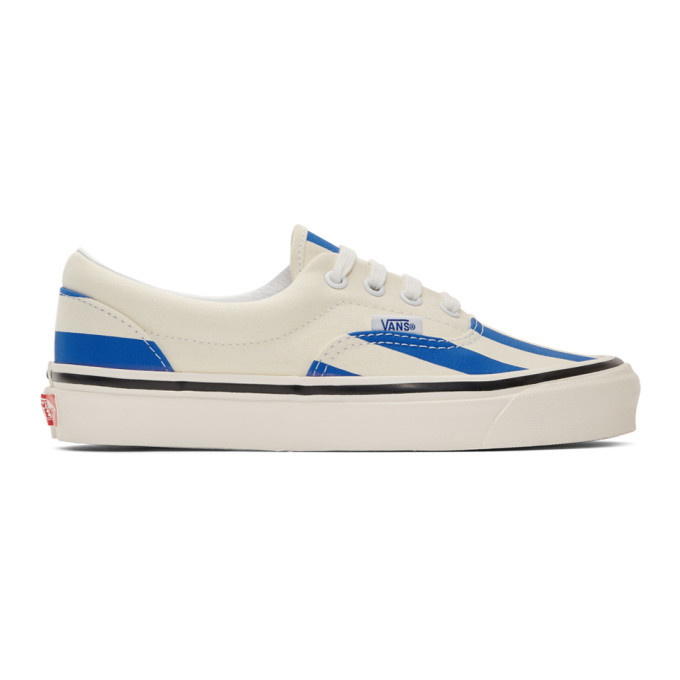 Photo: Vans Blue and White Striped Era 95 DX Sneakers