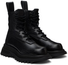 Julius Black Double-Sole Combat Boots