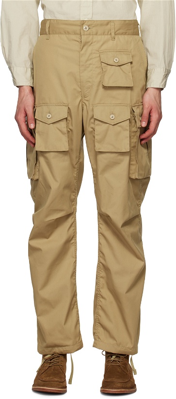 Photo: Engineered Garments Tan Bellows Pockets Cargo Pants