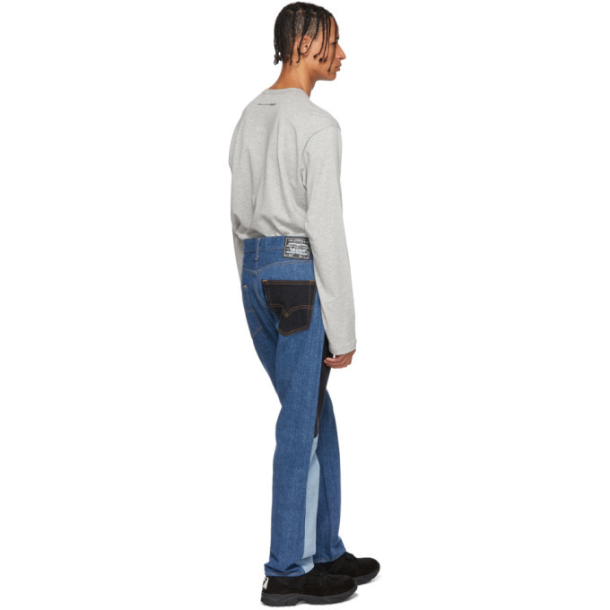 Gosha Rubchinskiy Navy Levis Edition 501 Patchwork Jeans