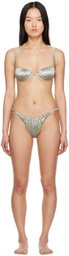 Isa Boulder SSENSE Exclusive Gray Shelly & Waves Bikini