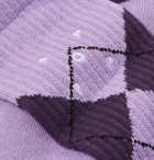 Pop Trading Company - Logo-Embroidered Cotton-Blend Jacquard Socks - Pink