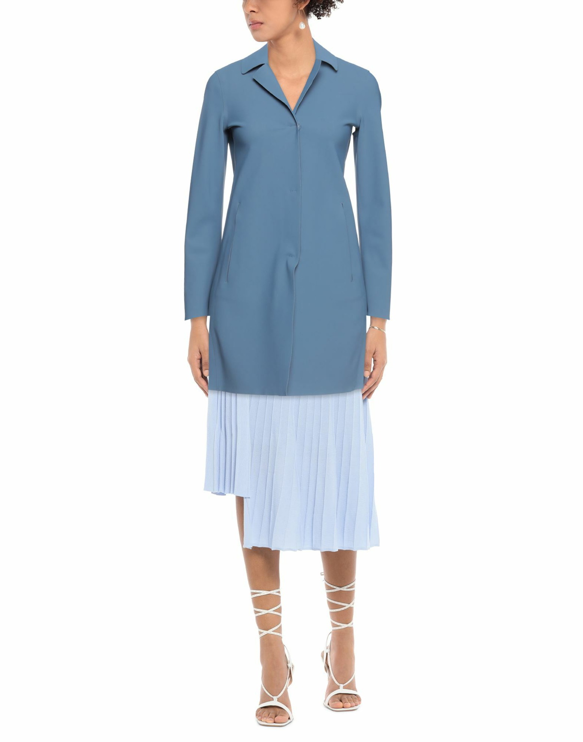 Herno Womens Overcoat & Trench Coat Slate in Blue