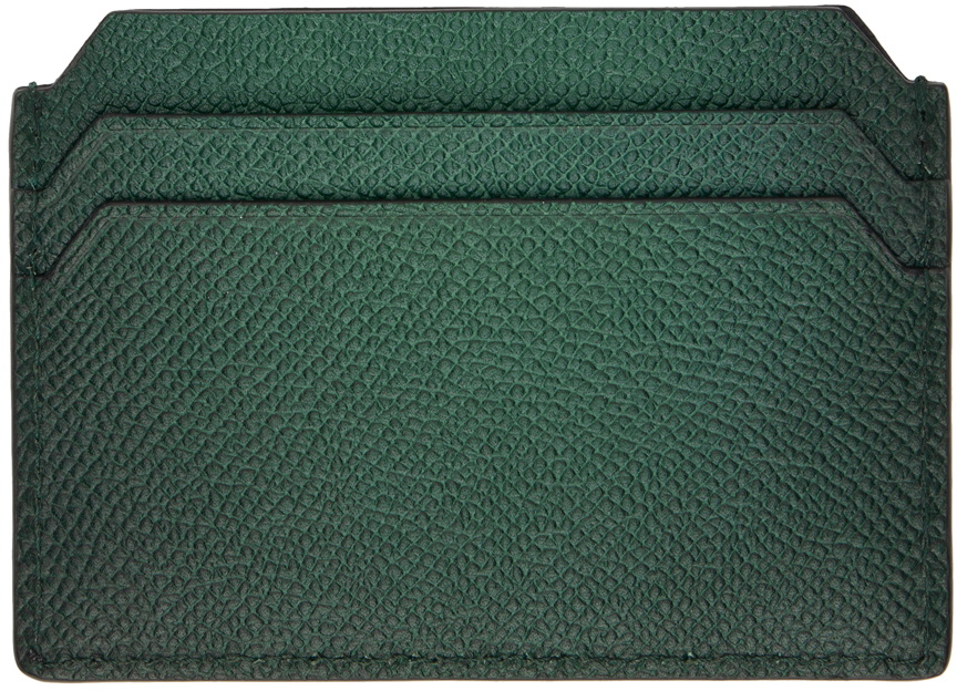 Santoni Green Logo Card Holder