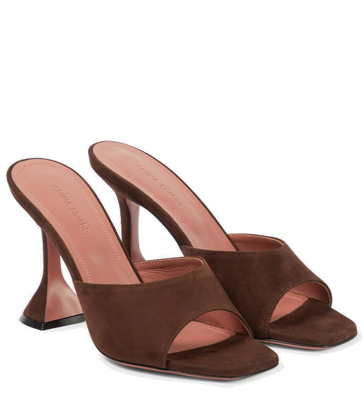 Amina Muaddi Lupita suede mules Amina Muaddi
