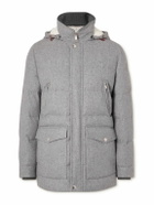 Brunello Cucinelli - Quilted Wool Down Parka - Gray