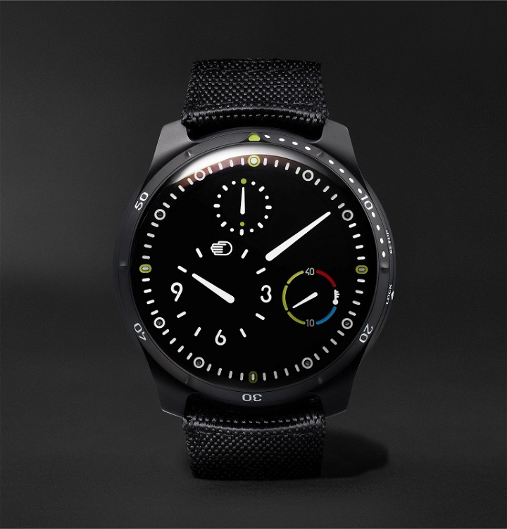 Photo: Ressence - Type 5BB Automatic 46mm DLC-Coated Titanium and Leather Watch - Black
