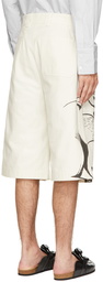 JW Anderson White Tom of Finland Oversized Shorts